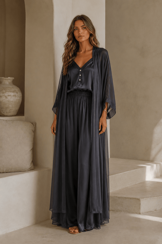 AMAL Kaftan Set anthrazit